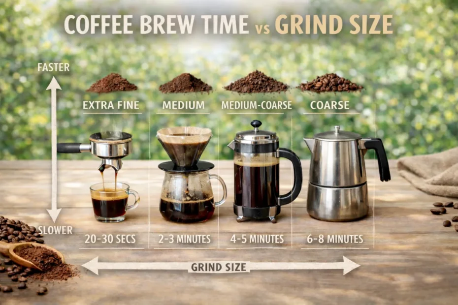 coffee brew time vs grind size